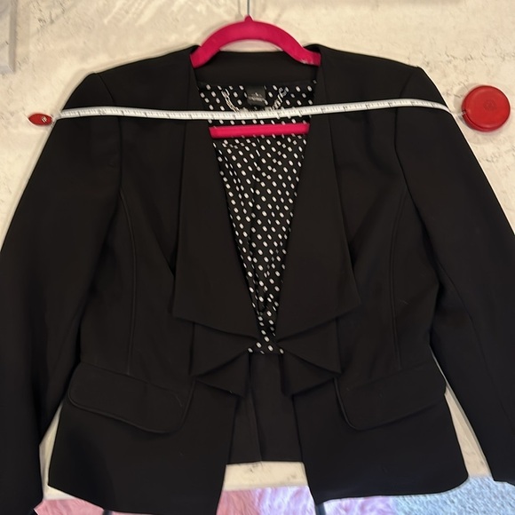 WHBM black open front blazer size 2 - Picture 4 of 5